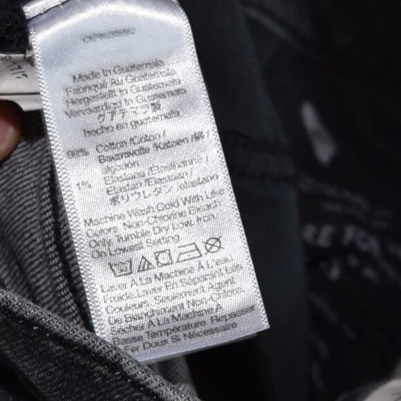 Madewell Black Mom Jeans Size 25 Distressed Knee High Rise Tapered 90s - Picture 9 of 9